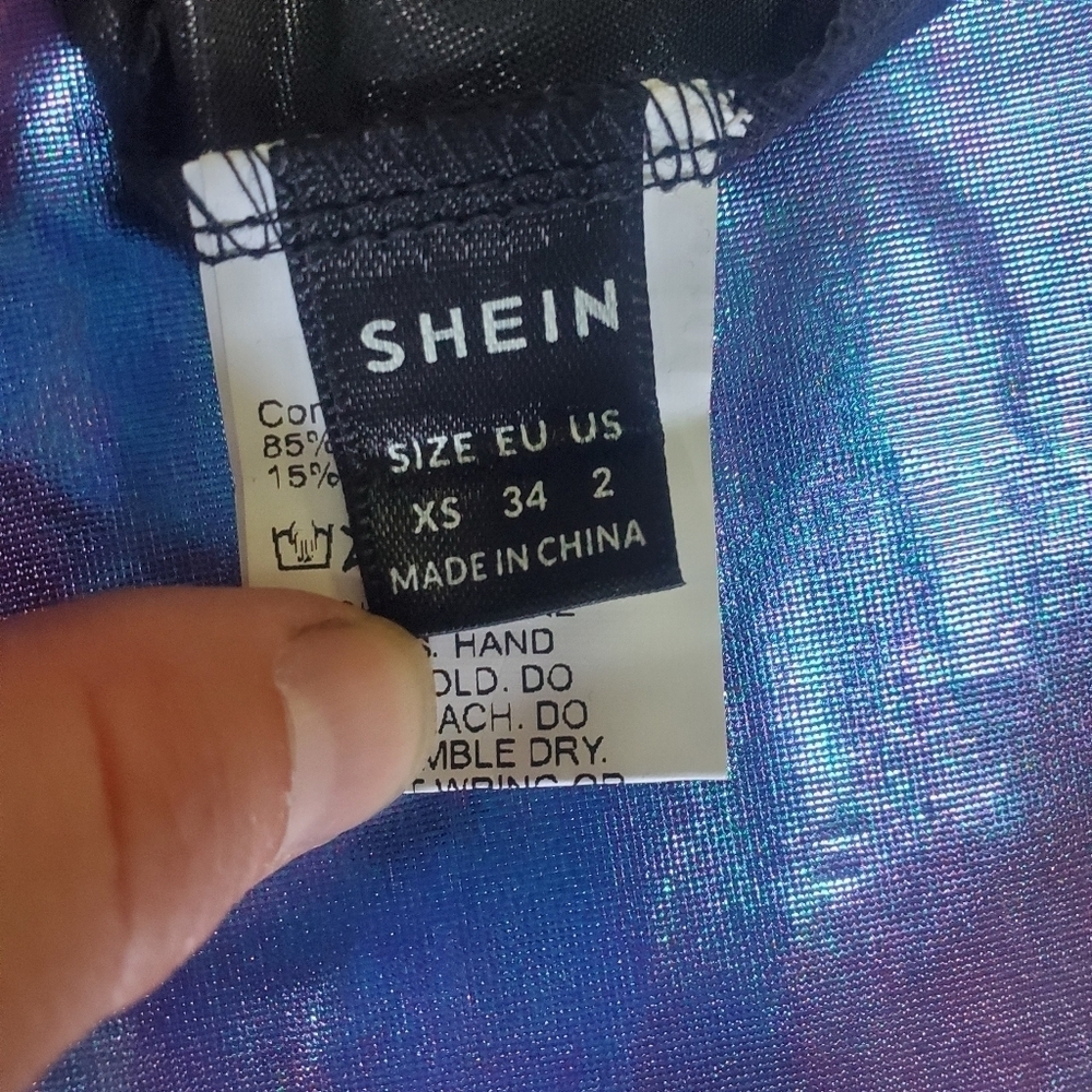 SHEIN | SXY PU Cami Top & Bodycon Skirt in Purple sz XS - Picture 4 of 8
